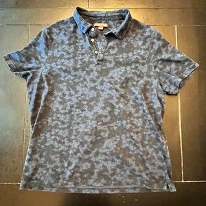 Michael Kors Blue Camouflage Polo Shirt